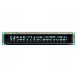 Afișaj Alfanumeric VFD 40x2 4,7mm 350cd/m2 PIN 20 | Electronic-mag.ro | Componente Electronice