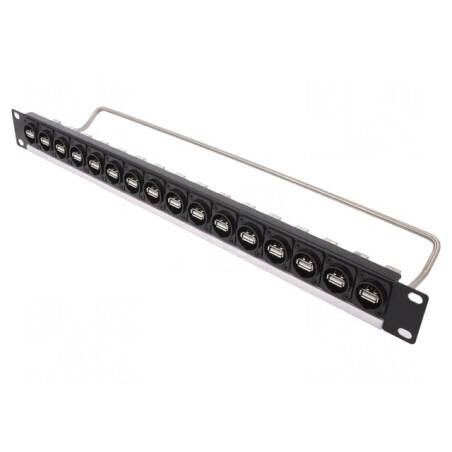 Patch Panel USB A pentru Rack 1U 19" | Electronic-mag.ro | Componente Electronice