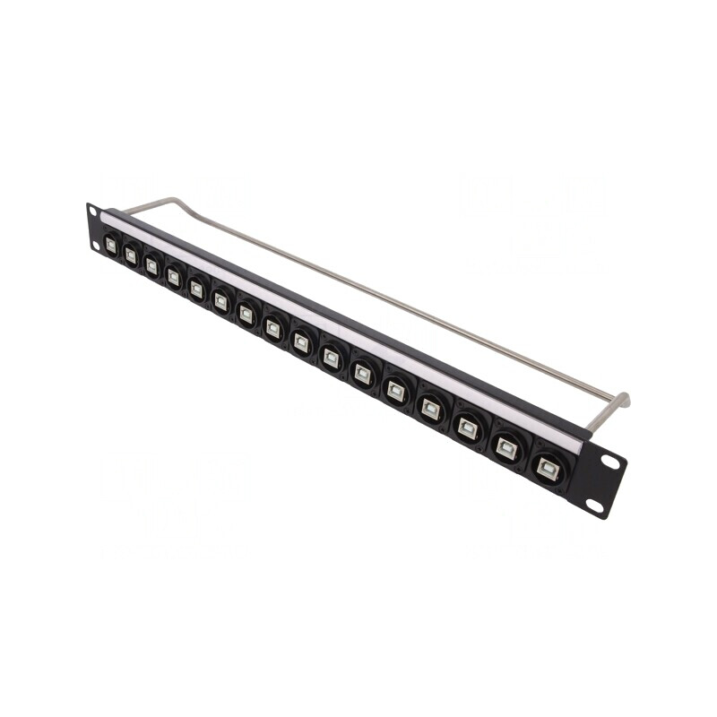Patch Panel USB B RACK 1U 19" | Electronic-mag.ro | Componente Electronice