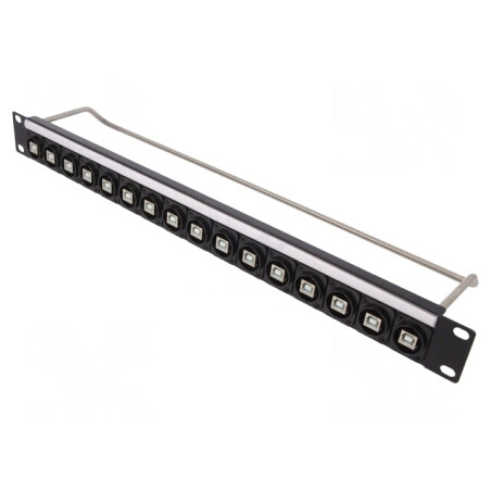 Patch Panel USB B RACK 1U 19" | Electronic-mag.ro | Componente Electronice