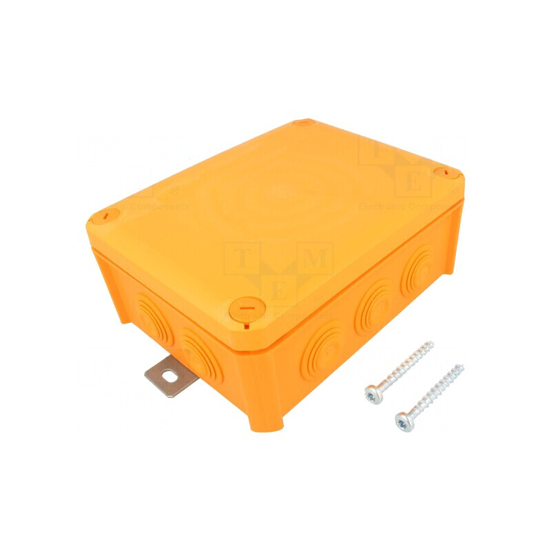 Cutie de Conexiuni Portocalie 150x190x77mm | Electronic-mag.ro | Componente Electronice