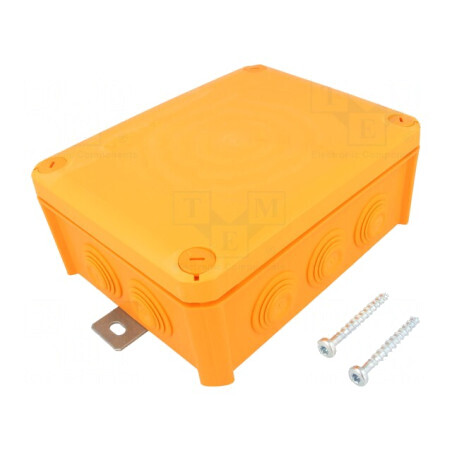 Cutie de Conexiuni Portocalie 150x190x77mm | Electronic-mag.ro | Componente Electronice