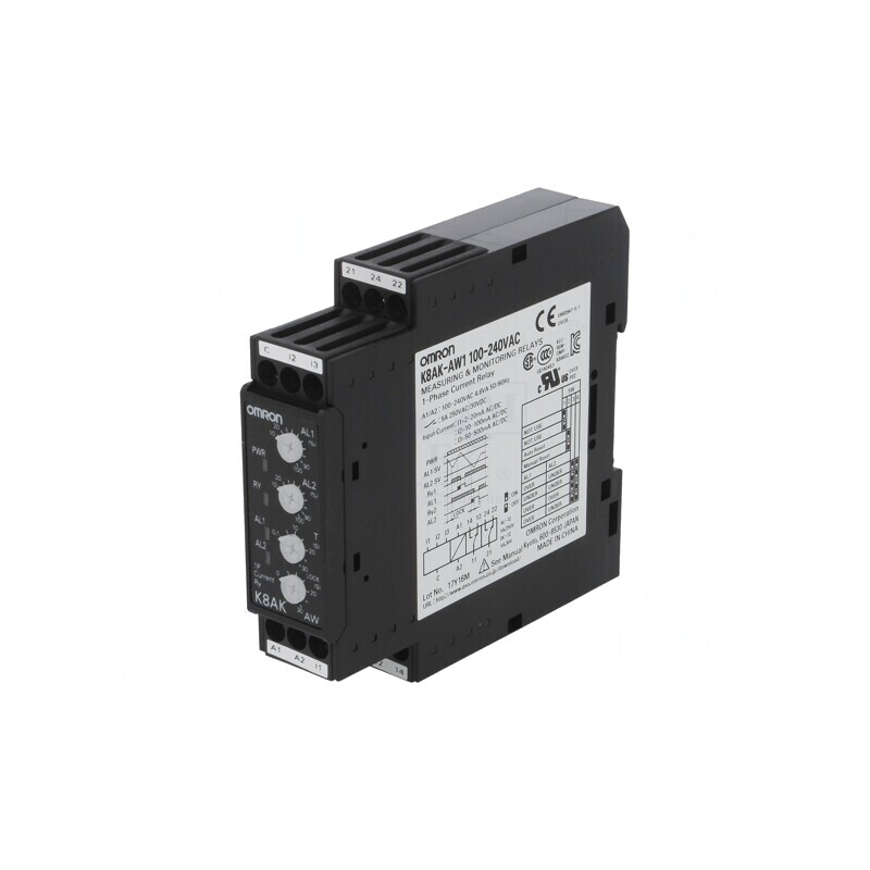Releu Monitorizare Curent AC/DC 100-240VAC K8AK-AW1 | Electronic-mag.ro | Componente Electronice