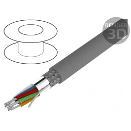 Cablu Alpha Essential C&C 7x22AWG 30,5m Gri Închis | Electronic-mag.ro | Componente Electronice