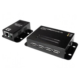 Extender USB 50m Negru Cat 5e/6