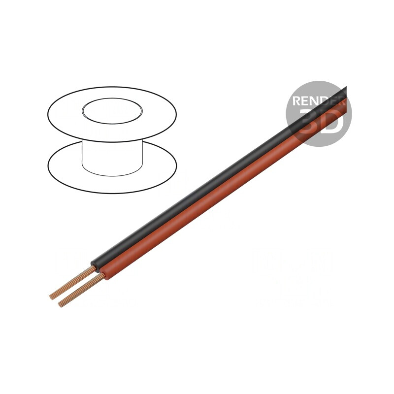 Cablu Electric LiYz 2x0,14mm2 250V 500m Negru/Roșu | Electronic-mag.ro | Componente Electronice