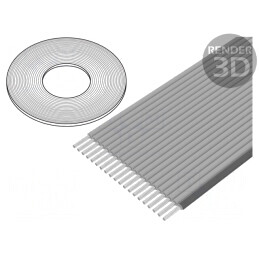 Cablu Bandă 1,27mm 20x26AWG Neecranat Gri | Electronic-mag.ro | Componente Electronice