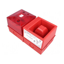 Semnalizator acustic și luminos 230VAC sirenă cu lumină flash | Electronic-mag.ro | Componente Electronice