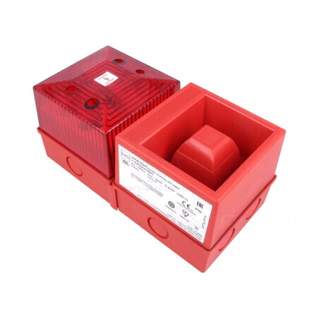 Semnalizator acustic și luminos 230VAC sirenă cu lumină flash | Electronic-mag.ro | Componente Electronice
