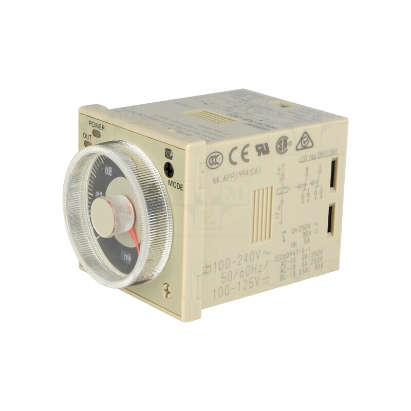 Timer Digital Programabil 0,1s-600h DPDT 250VAC/5A 100-240VAC 100-125VDC | Electronic-mag.ro | Componente Electronice
