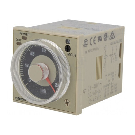 "Timer DPDT 0.1s-600h 24-48VAC 12-48VDC 250VAC/5A" | Electronic-mag.ro | Componente Electronice