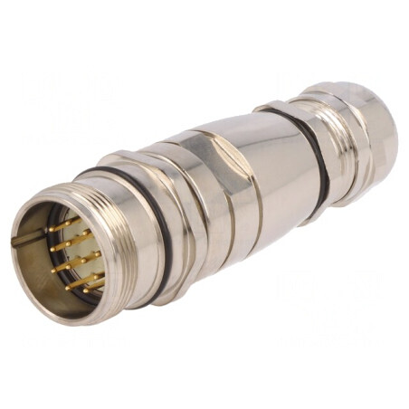 Mufă Conector M23 12 PIN Lipire Dreaptă Aurit 8A | Electronic-mag.ro | Componente Electronice