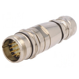 Mufă Conector M23 12 PIN Lipire Dreaptă Aurit 8A | Electronic-mag.ro | Componente Electronice