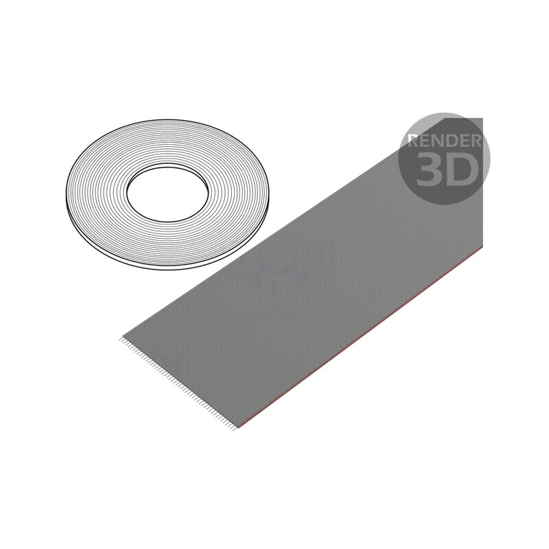 Cablu Bandă 1,27mm 50x28AWG neecranat PVC | Electronic-mag.ro | Componente Electronice