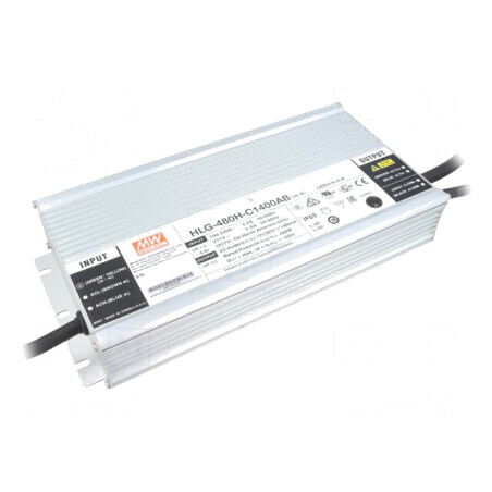 Alimentator LED 480W IP65 HLG-480H-C1400AB | Electronic-mag.ro | Componente Electronice