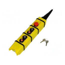 Casetă de comandă 5 butoane cap ciupercă rotund convex | Electronic-mag.ro | Componente Electronice