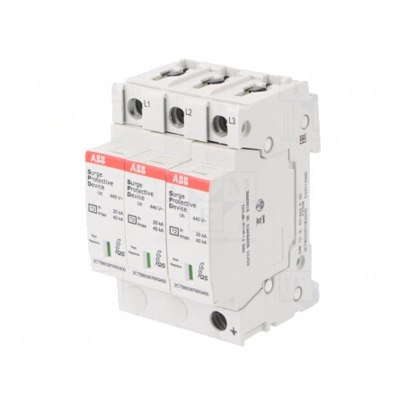 Limitator de Supratensiuni Tip 2 3 Poli 40kA IP20 | Electronic-mag.ro | Componente Electronice