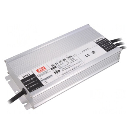 Alimentator LED 480W 36VDC 13,3A IP67 | Electronic-mag.ro | Componente Electronice