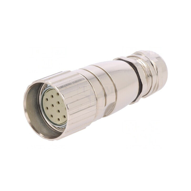 Conector M23 PIN 12 Mamă Lipire Cablu Drept 8A Aurit | Electronic-mag.ro | Componente Electronice Conector M23 PIN 12 Mamă Lipire Cablu Drept 8A Aurit | Electronic-mag.ro | Componente Electronice