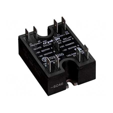 Releu semiconductor dublu 15-32VDC 40A 48-530VAC H12D4840DE | Electronic-mag.ro | Componente Electronice