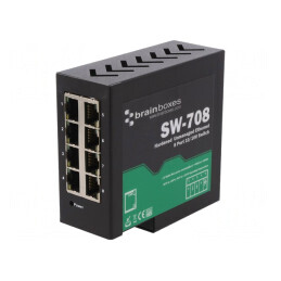 Switch Ethernet Neadministrabil 8 Porturi RJ45 5-30VDC | Electronic-mag.ro | Componente Electronice