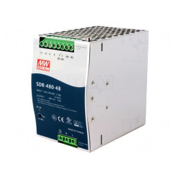 Alimentator Pulsatoriu 480W 48V 10A pentru Șină DIN | Electronic-mag.ro | Componente Electronice