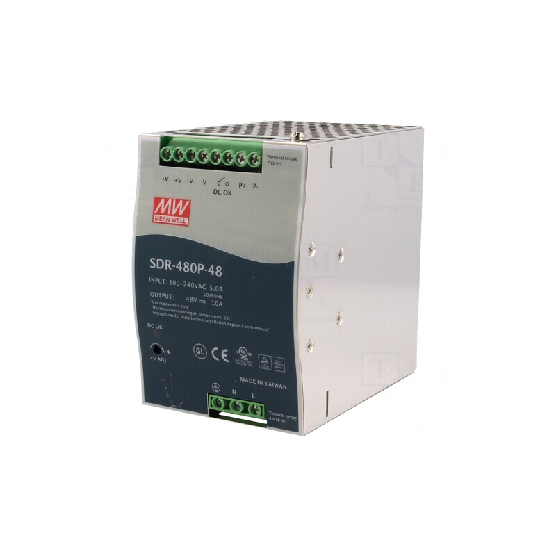 Alimentator Pulsatoriu DIN 480W 48V 10A | Electronic-mag.ro | Componente Electronice Alimentator Pulsatoriu DIN 480W 48V 10A | Electronic-mag.ro | Componente Electronice