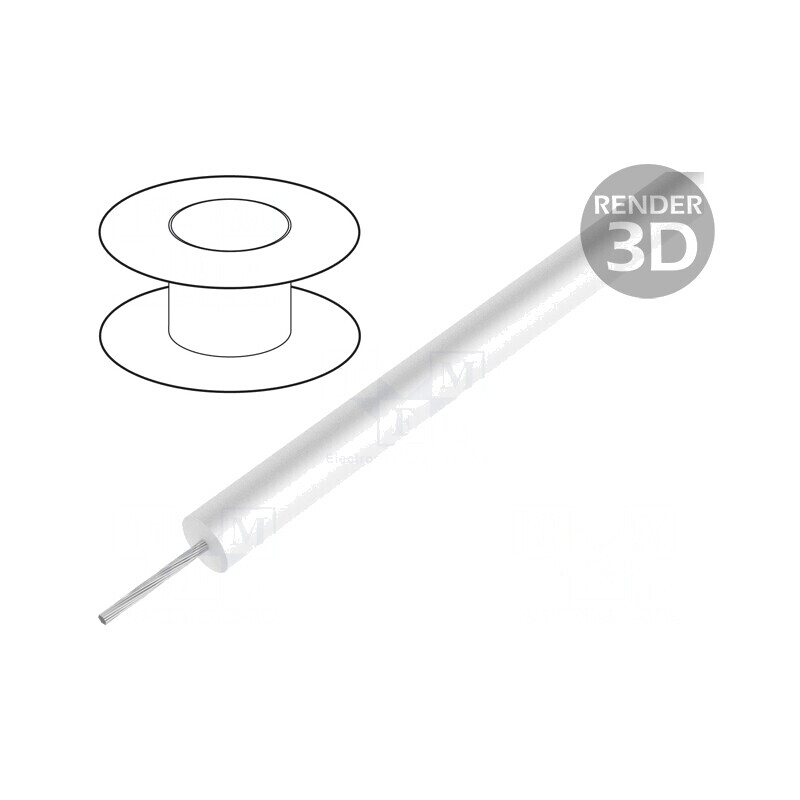 Cablu HookUp Wire Silicon Alb 30,5m 25kV | Electronic-mag.ro | Componente Electronice