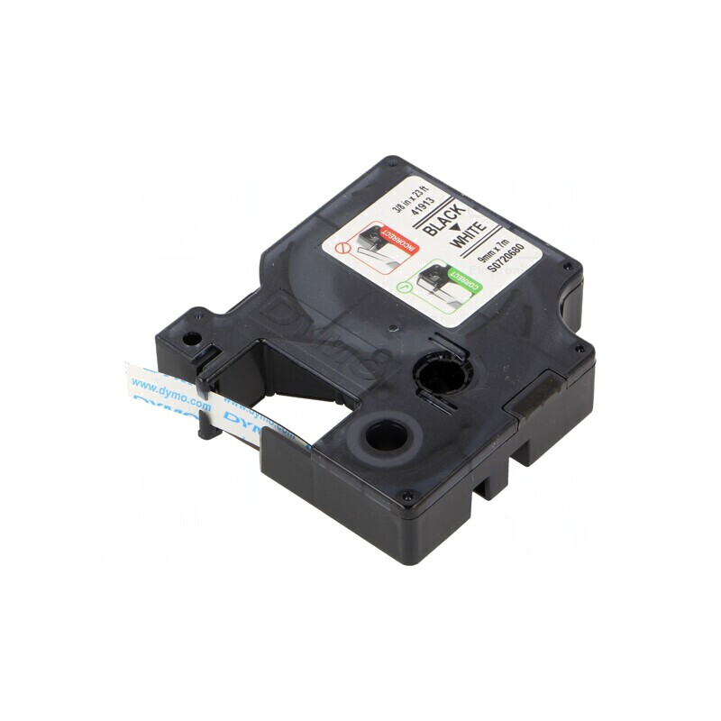 Bandă de Tipărit 9mm x 7m Alb/Negru, Pachet 10 Buc. | Electronic-mag.ro | Componente Electronice