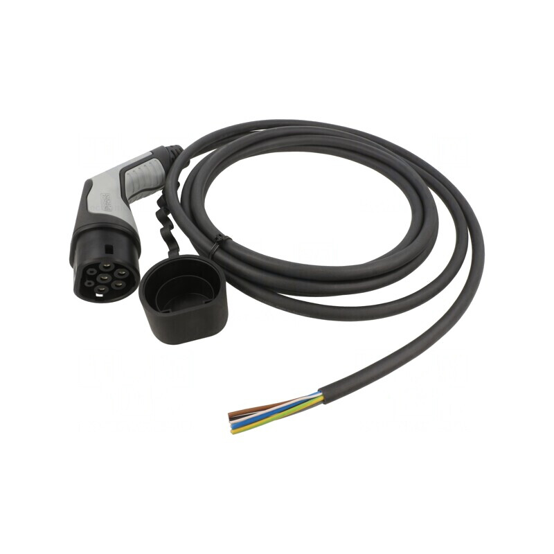 Cablu eMobility Tip 2 5m 20A 480V 16.63kW IP44 | Electronic-mag.ro | Componente Electronice