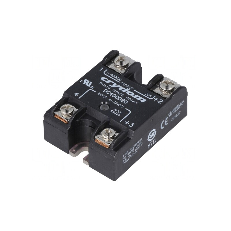 Releu Semiconductor 20A 4-32VDC 1-400VDC DC400 | Electronic-mag.ro | Componente Electronice Releu Semiconductor 20A 4-32VDC 1-400VDC DC400 | Electronic-mag.ro | Componente Electronice