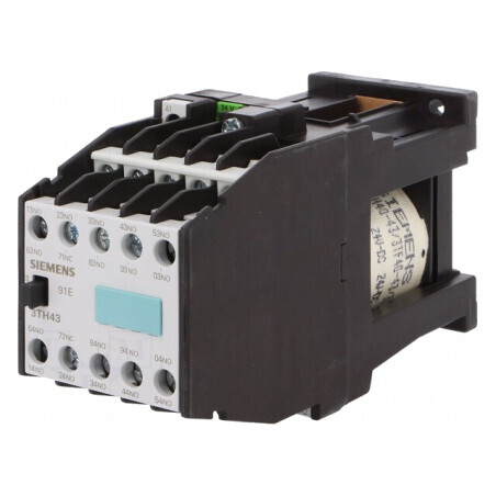 Contactor 10P NC NO 24VDC 10A pentru şină DIN | Electronic-mag.ro | Componente Electronice