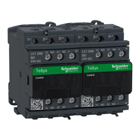 Contactor Reversibil 3 Poli 24VDC 9A TeSys D | Electronic-mag.ro | Componente Electronice