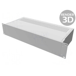 Carcasă Standard 19 2U Aluminiu 203mm x 422mm | Electronic-mag.ro | Componente Electronice