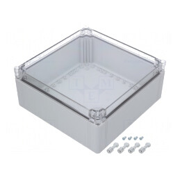 Carcasă Universală Policarbonat 300x300x132mm Transparentă | Electronic-mag.ro | Componente Electronice