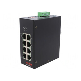 Switch Ethernet 8 Porturi RJ45 Neadministrabil 9-57VDC | Electronic-mag.ro | Componente Electronice
