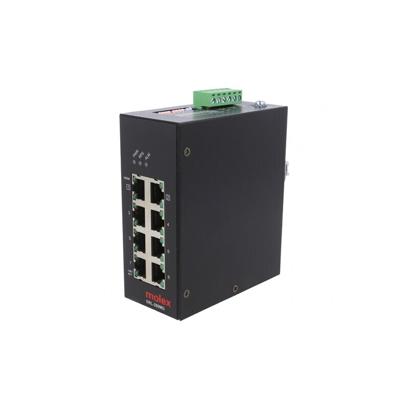 Switch Ethernet 8 Porturi RJ45 Neadministrabil 9-57VDC | Electronic-mag.ro | Componente Electronice