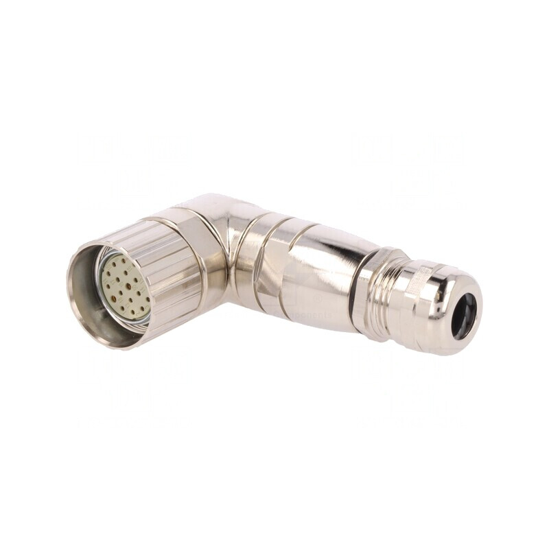 Conector M23 Mamă 19 PIN Lipire Unghi Cablu | Electronic-mag.ro | Componente Electronice