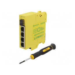Switch Ethernet neadministrabil 5 porturi IP20 5-30VDC | Electronic-mag.ro | Componente Electronice