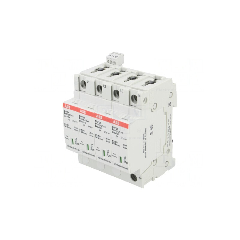 Limitator de Supratensiuni Tip 2 40kA 4 Poli pentru Șină DIN | Electronic-mag.ro | Componente Electronice Limitator de Supratensiuni Tip 2 40kA 4 Poli pentru Șină DIN | Electronic-mag.ro | Componente Electronice