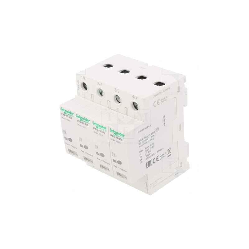 Limitator de Supratensiuni Tip 2, 4 Poli, pentru Șină DIN, IP20 | Electronic-mag.ro | Componente Electronice