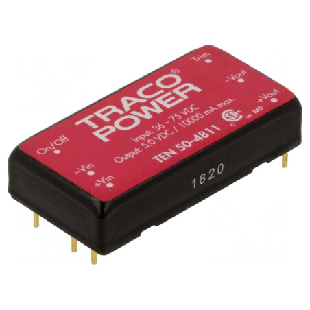Convertor DC/DC 50W 36-75V la 5V 10A | Electronic-mag.ro | Componente Electronice