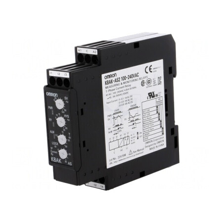 Releu Monitorizare Curent AC/DC K8AK-AS2 100-240VAC | Electronic-mag.ro | Componente Electronice
