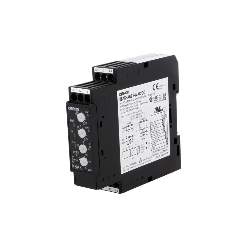 Releu Monitorizare Curent AC/DC K8AK-AS2 24V | Electronic-mag.ro | Componente Electronice