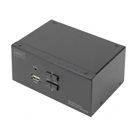 Întrerupător KVM USB 2.0 Negru | Electronic-mag.ro | Componente Electronice