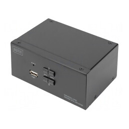 Întrerupător KVM USB 2.0 Negru | Electronic-mag.ro | Componente Electronice