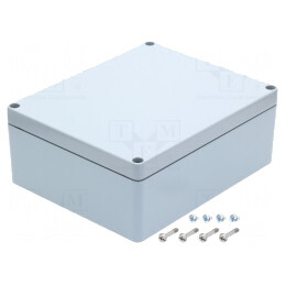 Carcasă universală aluminiu gri 230x280x110 mm | Electronic-mag.ro | Componente Electronice