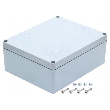 Carcasă universală aluminiu gri 230x280x110 mm | Electronic-mag.ro | Componente Electronice