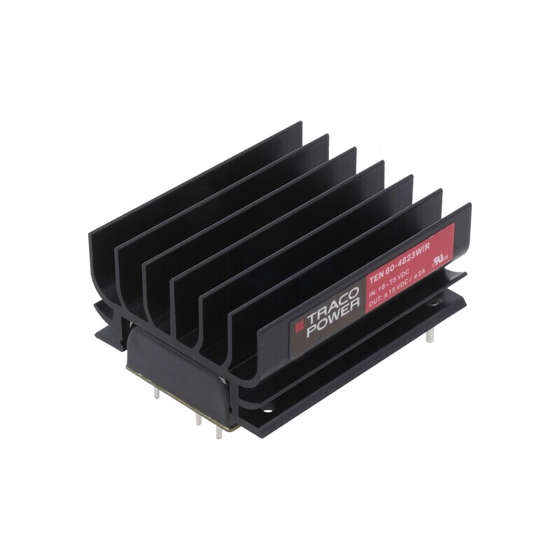 Convertor DC/DC 60W 36-75V la 15V/-15V TEN 60-4823WIR | Electronic-mag.ro | Componente Electronice