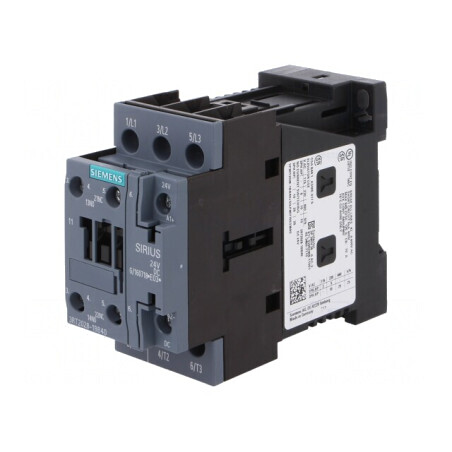 Contactor 3P 24VDC 40A NO/NC 3RT2028-1BB40 | Electronic-mag.ro | Componente Electronice